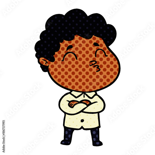cartoon man pouting