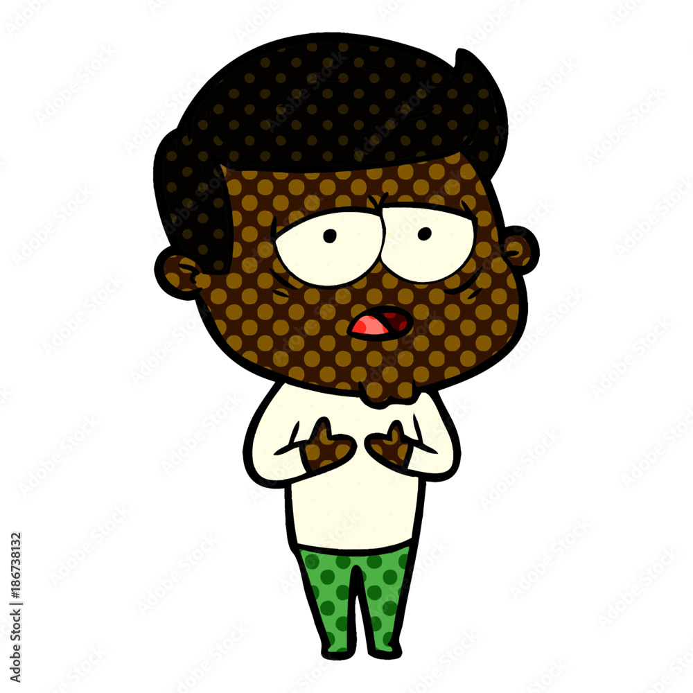cartoon tired man cartoon tired man