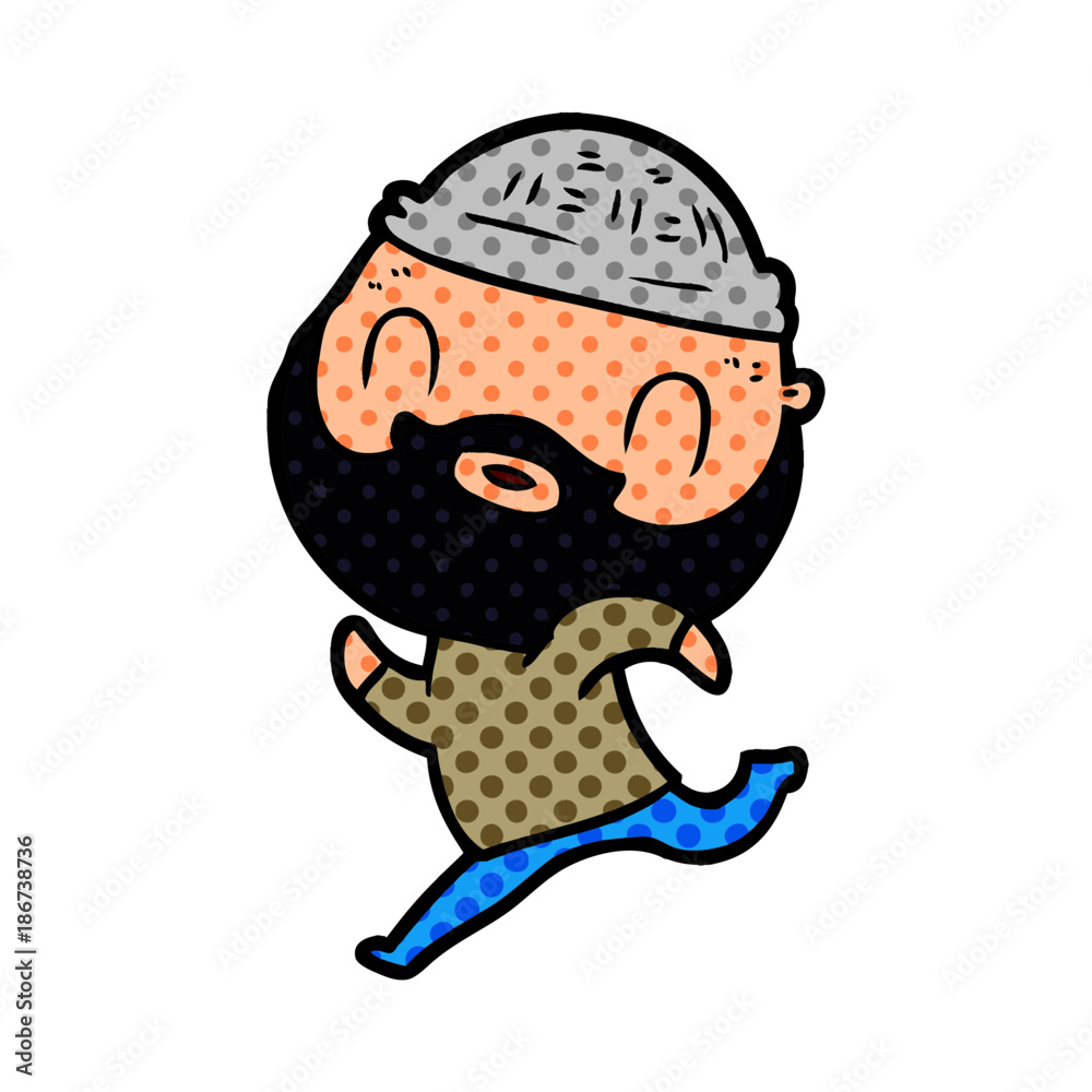 cartoon bearded man cartoon bearded man