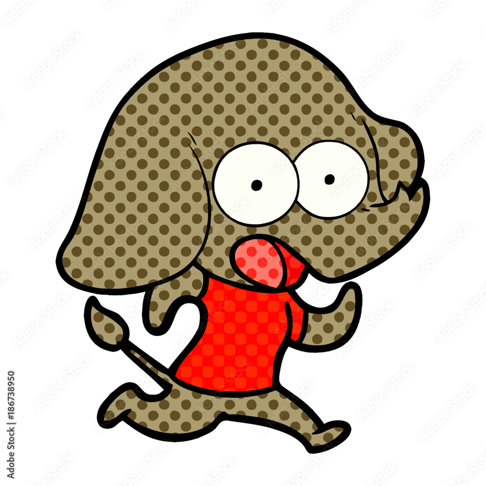 Obraz premium cute cartoon elephant