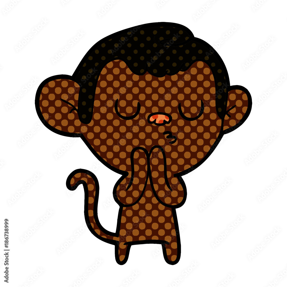 Obraz premium cartoon monkey