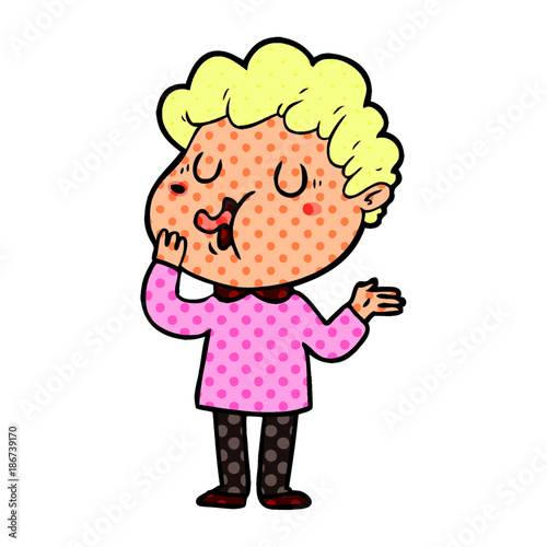 cartoon man singing