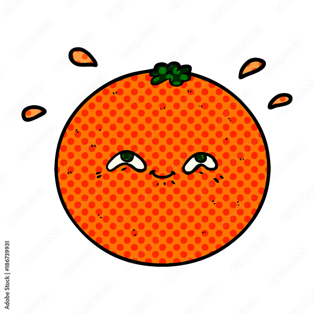 Obraz premium cartoon orange