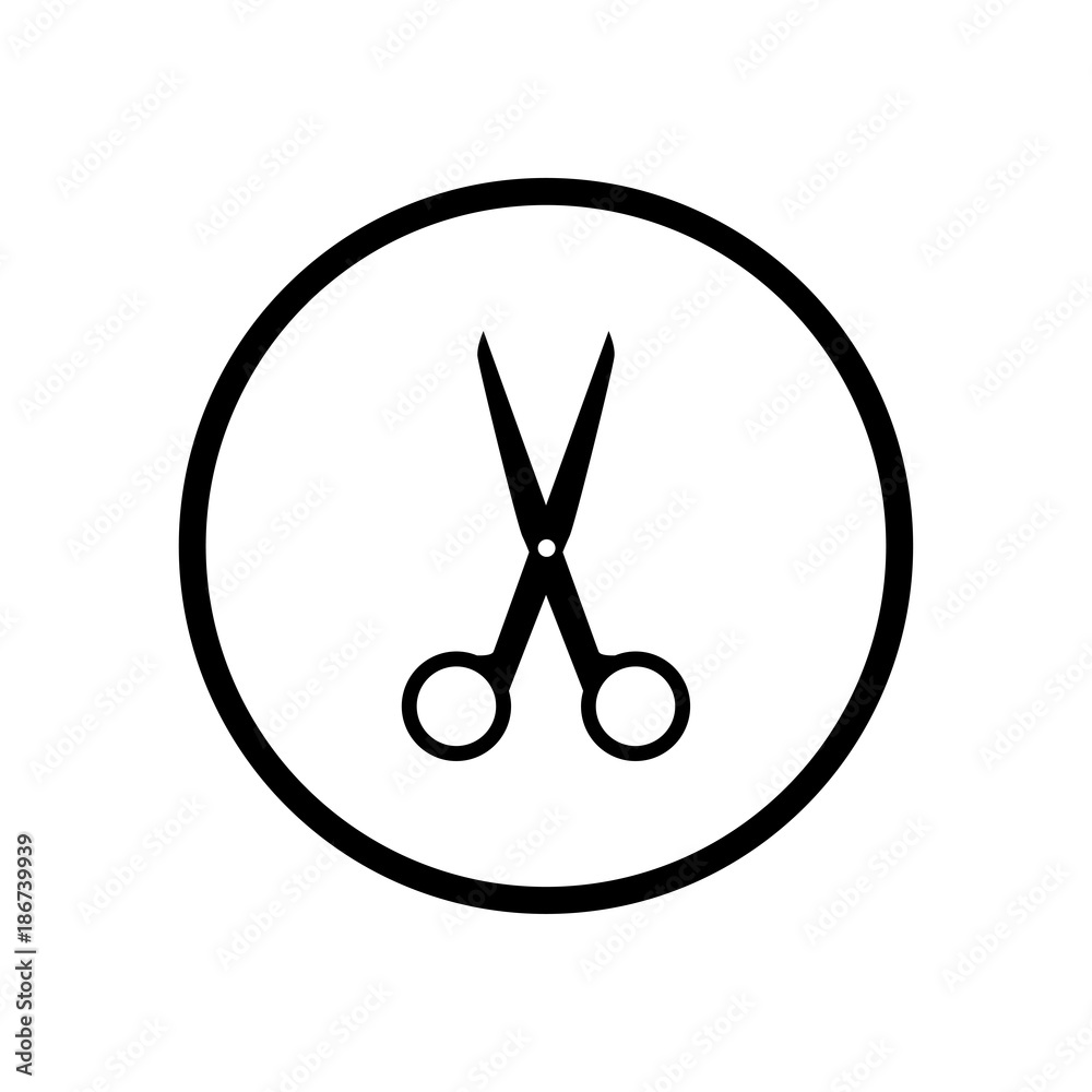 Scissors icon. Vector Illustration Scissors icon. Vector Illustration