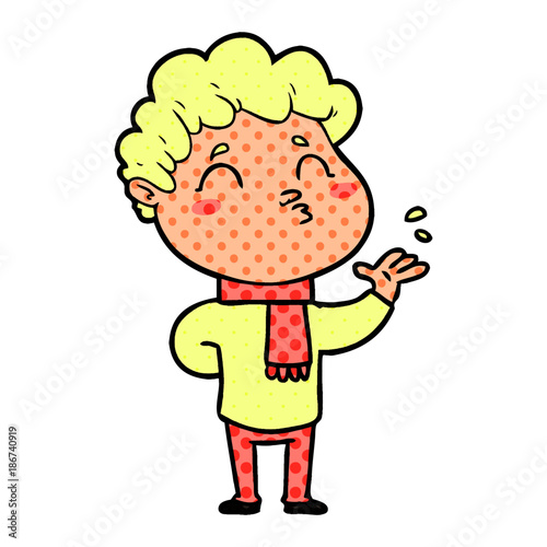 cartoon man pouting
