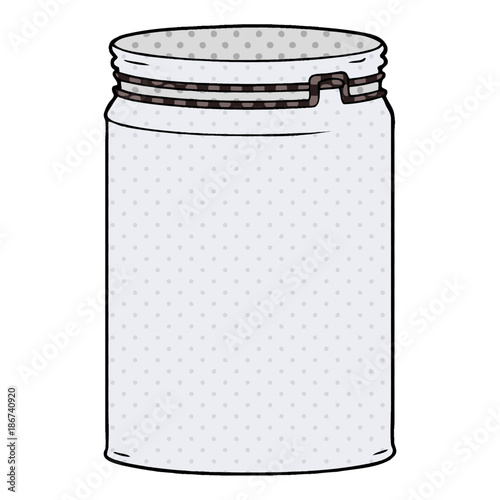 cartoon empty glass jar