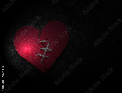 stitched broken heart