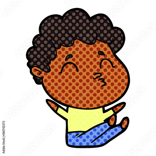 cartoon man pouting