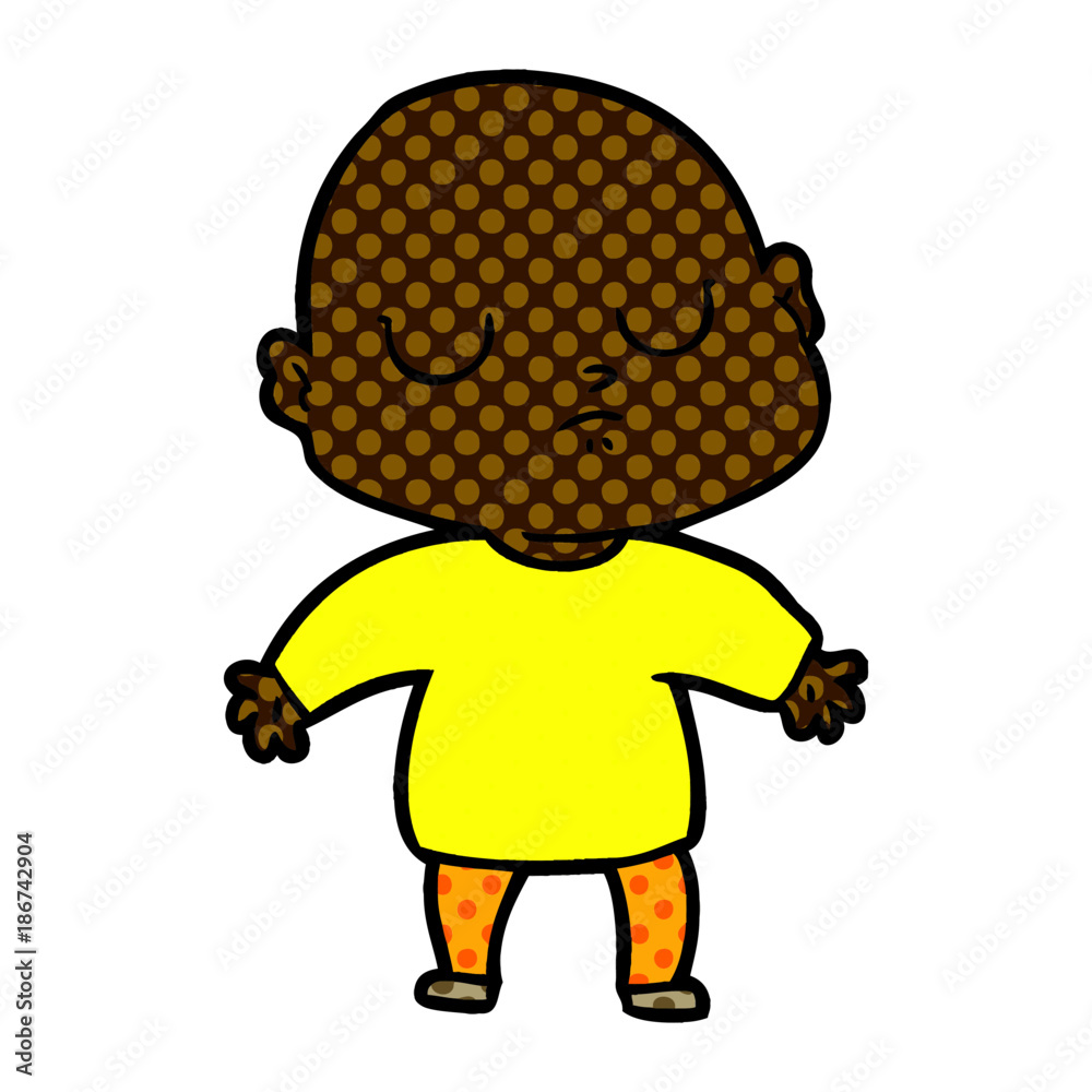 cartoon bald man
