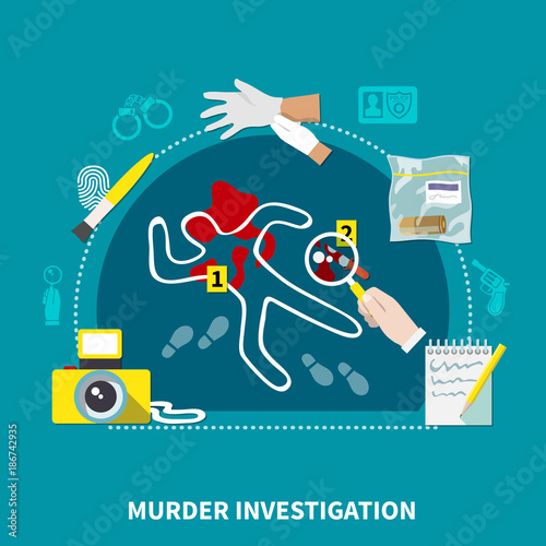 Detective Flat Composition