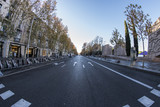 View of Serrano street in Madrid