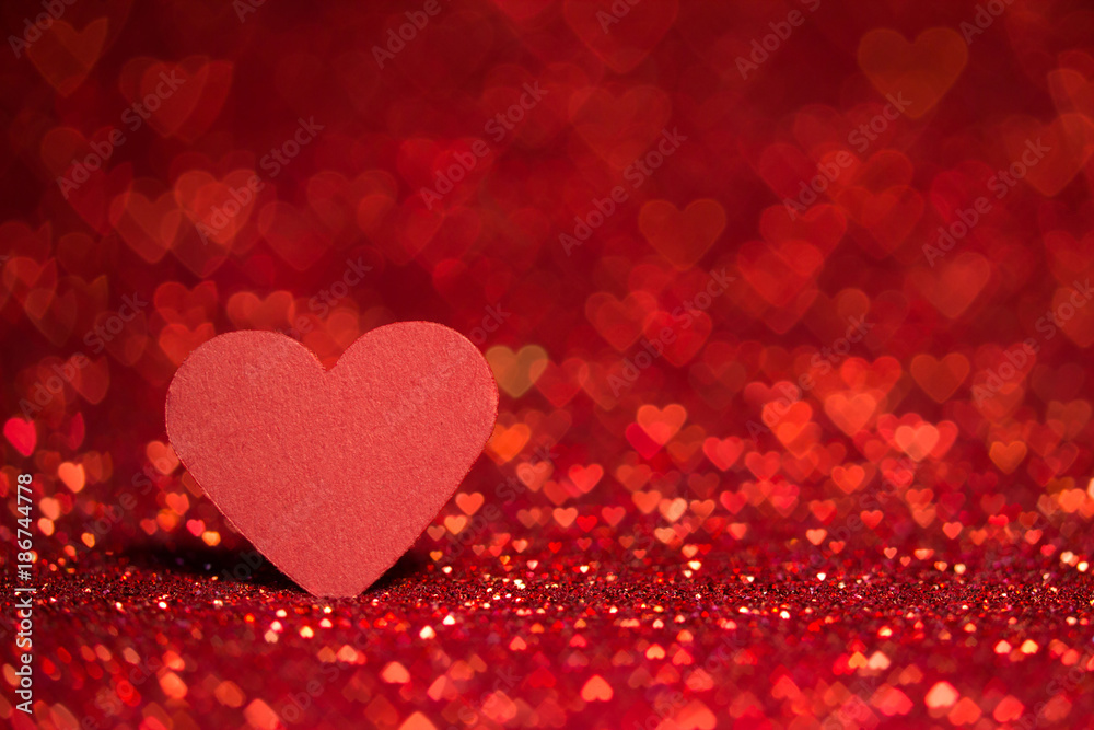 Red heart bokeh background. Valentines day texture. Red heart bokeh background. Valentines day texture.