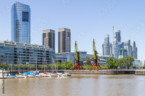 Sails boat in Puerto Madero in Buenos Aires