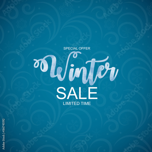 Winter Sale Background Special Offer Banner Background for Business and Advertising. Vector illustration.