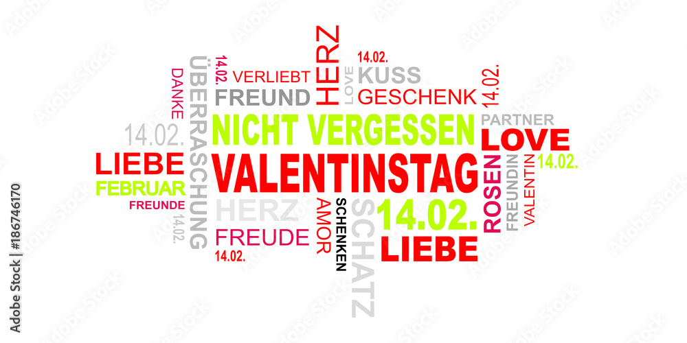 Fototapeta premium valentinstag - nicht vergessen