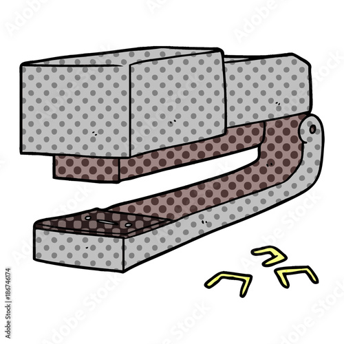 cartoon office stapler