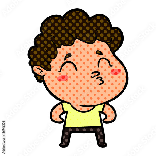 cartoon man pouting