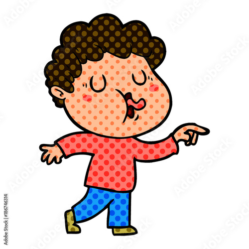cartoon man singing