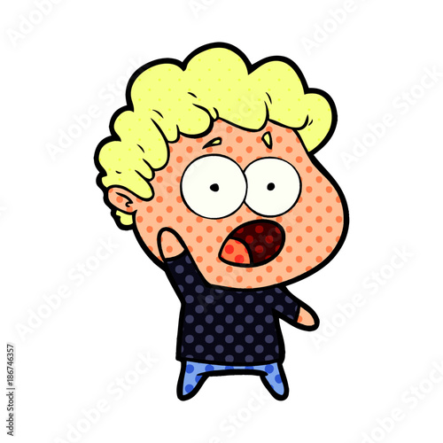 cartoon shocked man