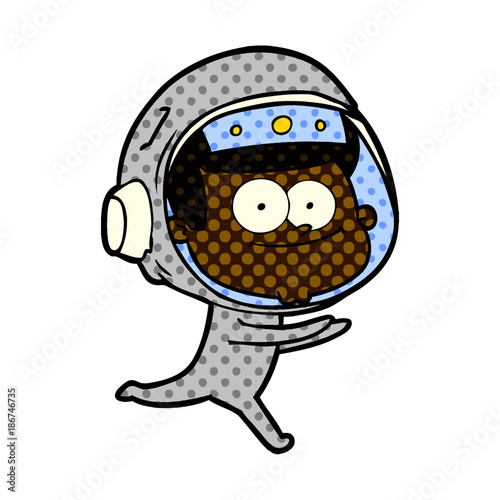 happy astronaut cartoon