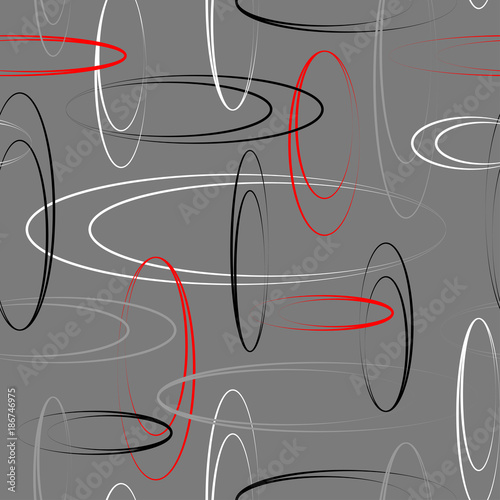 Abstract geometric seamless pattern with ellipse