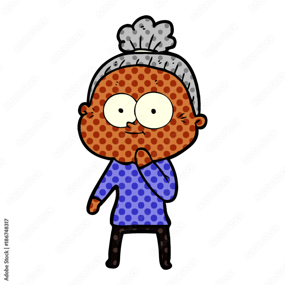 cartoon happy old woman cartoon happy old woman