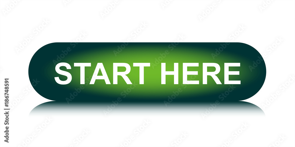 START HERE colorful long round web button. Web elements. Vector Button. START HERE colorful long round web button. Web elements. Vector Button.