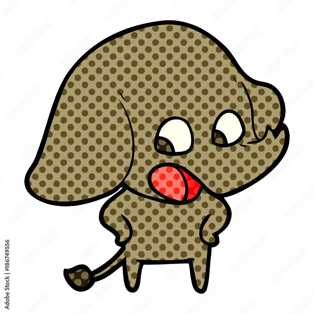 Obraz premium cute cartoon elephant