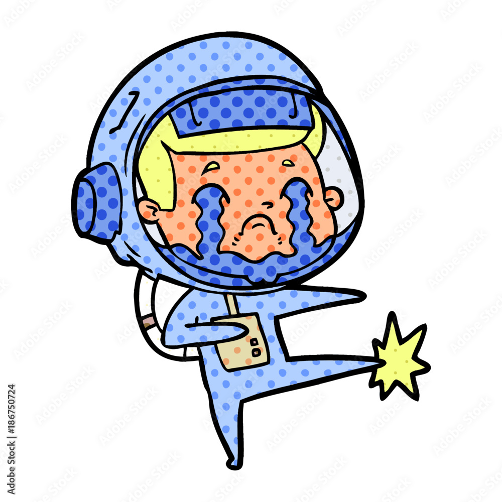 cartoon crying astronaut cartoon crying astronaut