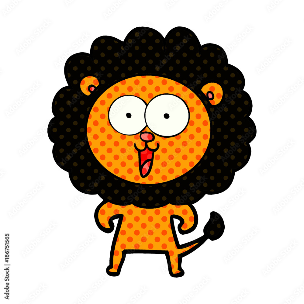 happy cartoon lion happy cartoon lion
