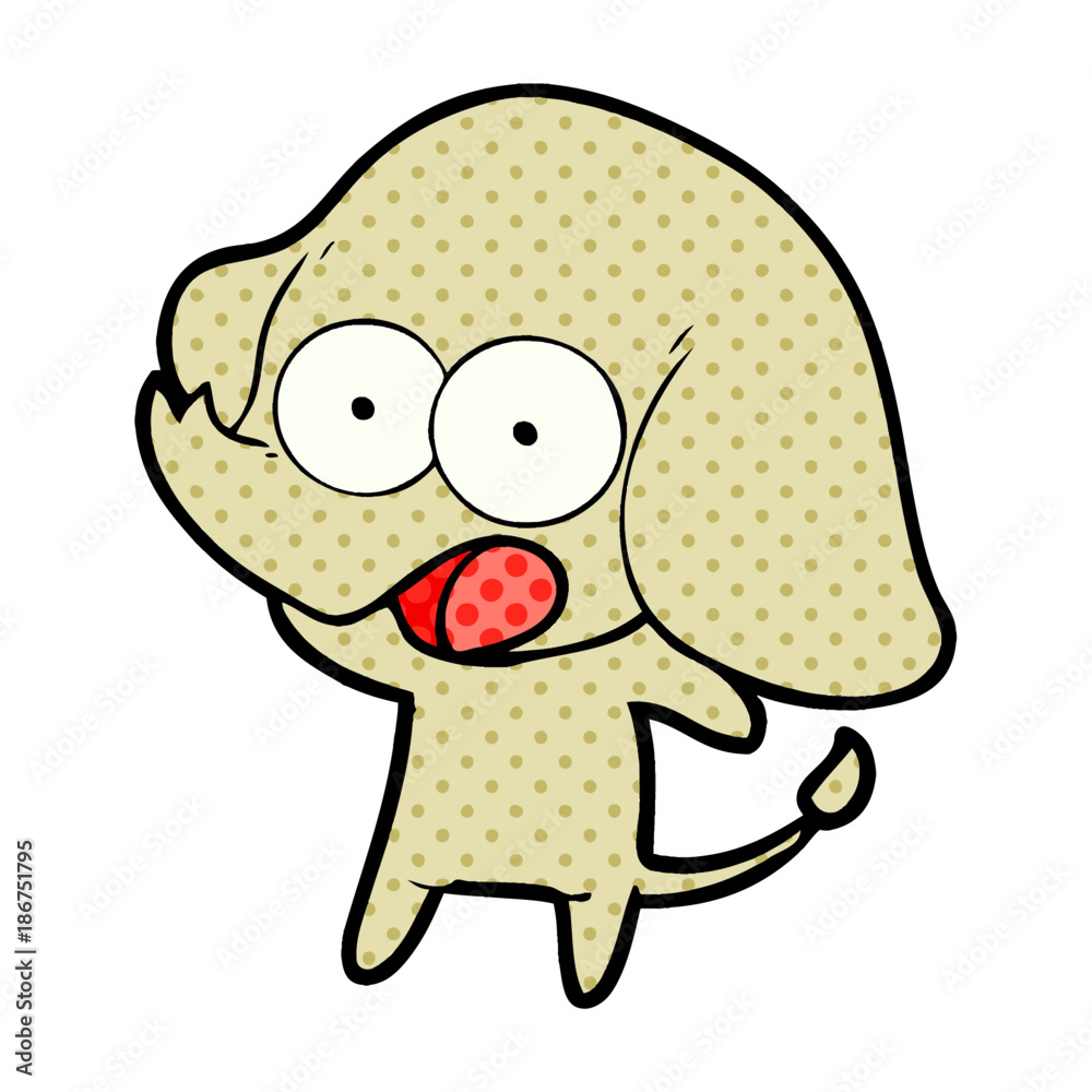 Obraz premium cute cartoon elephant