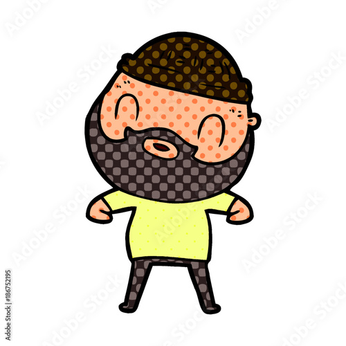 cartoon bearded man