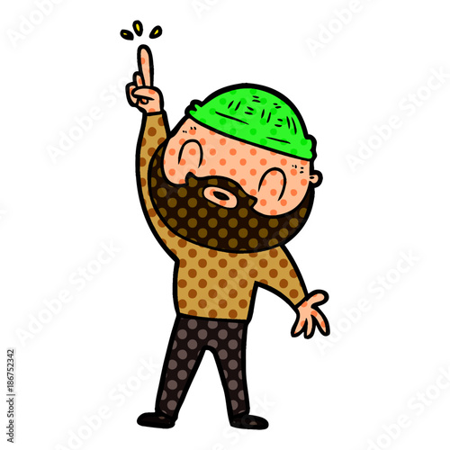 cartoon bearded man