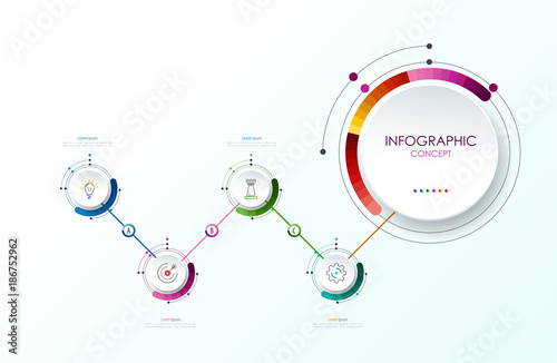 Vector infographic template. Business concept with options.
