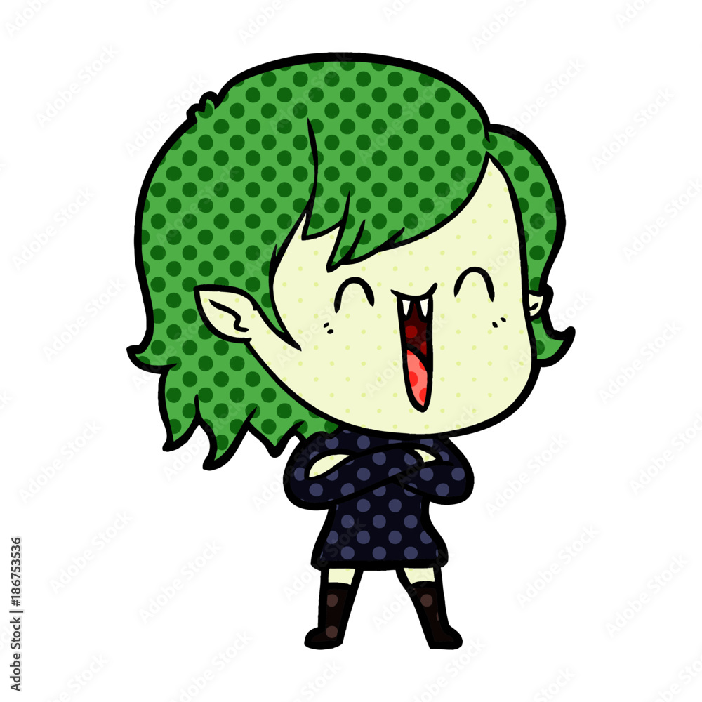 cute cartoon happy vampire girl cute cartoon happy vampire girl