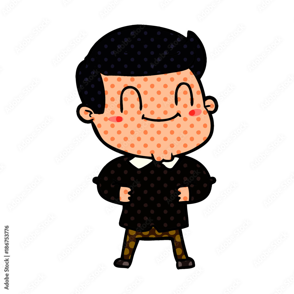 cartoon friendly man cartoon friendly man