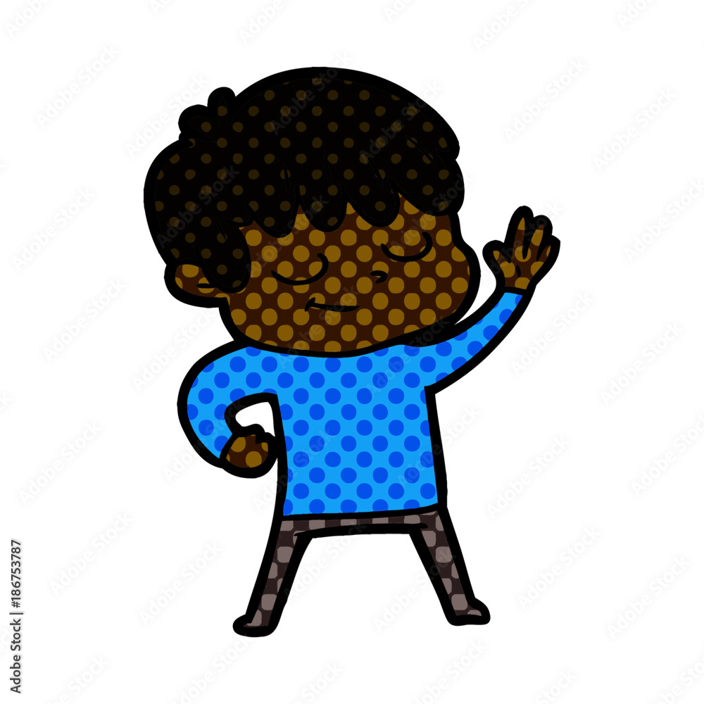 cartoon happy boy