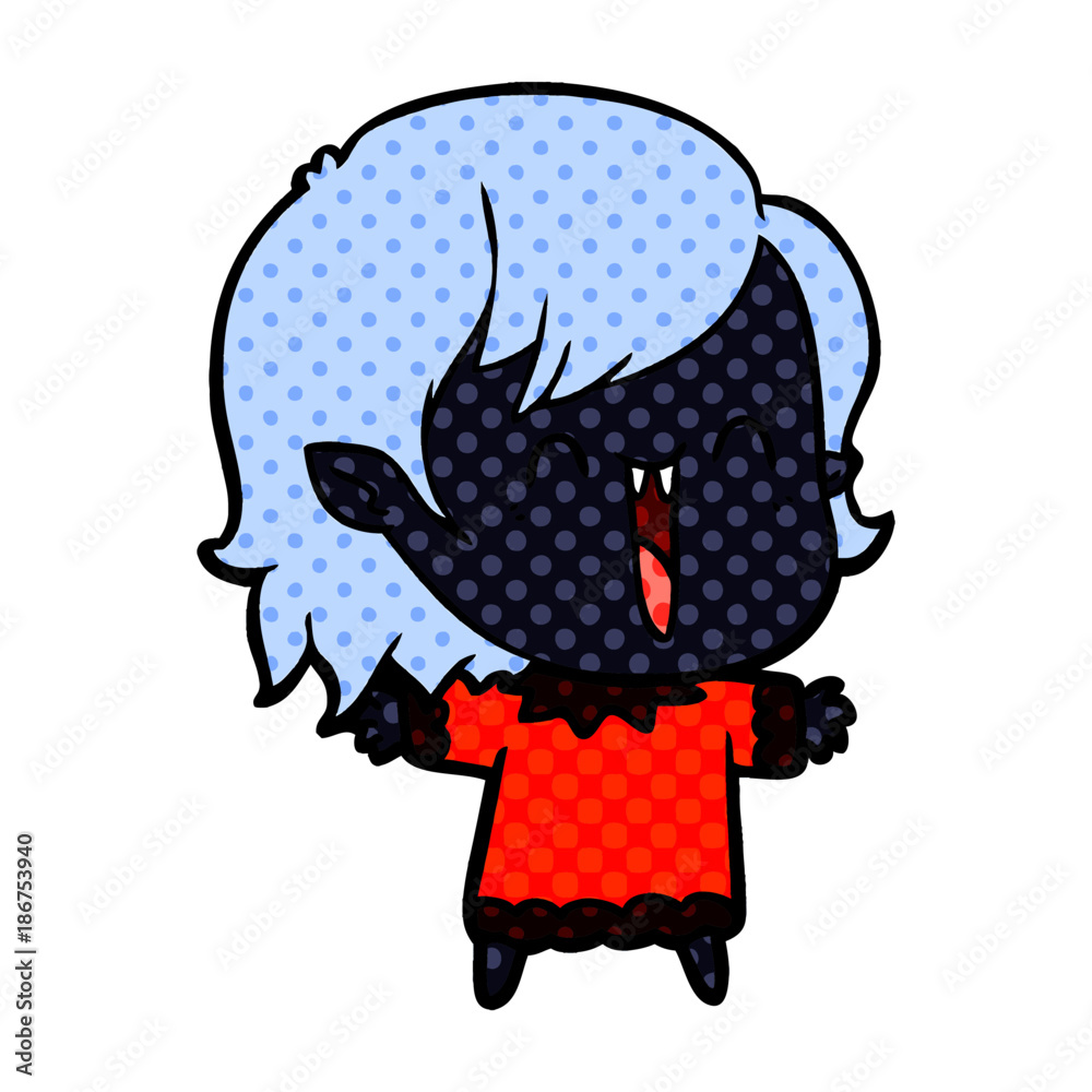 cute cartoon happy vampire girl cute cartoon happy vampire girl