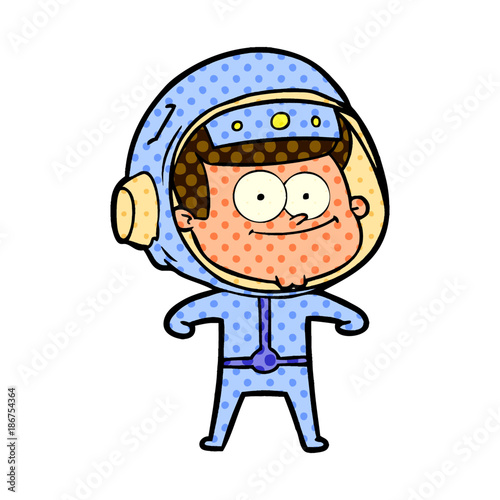 happy astronaut cartoon