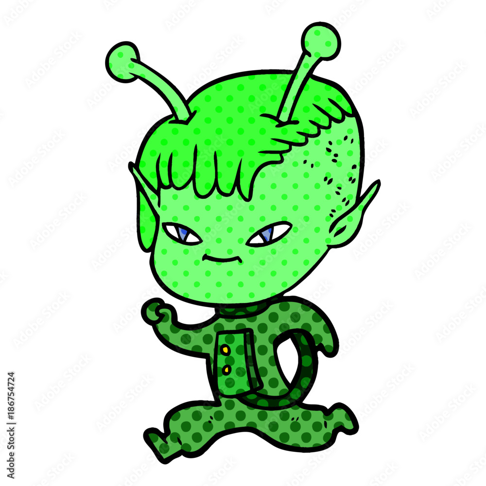 cute cartoon alien girl cute cartoon alien girl