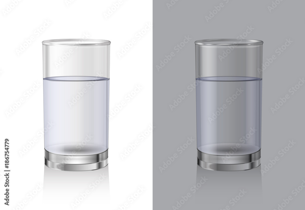 Glasses for drinks. Glassware Set. Realistic vector glass of crystal clean water. Glasses for drinks. Glassware Set. Realistic vector glass of crystal clean water.