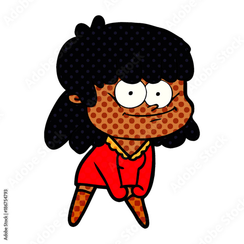 cartoon smiling woman