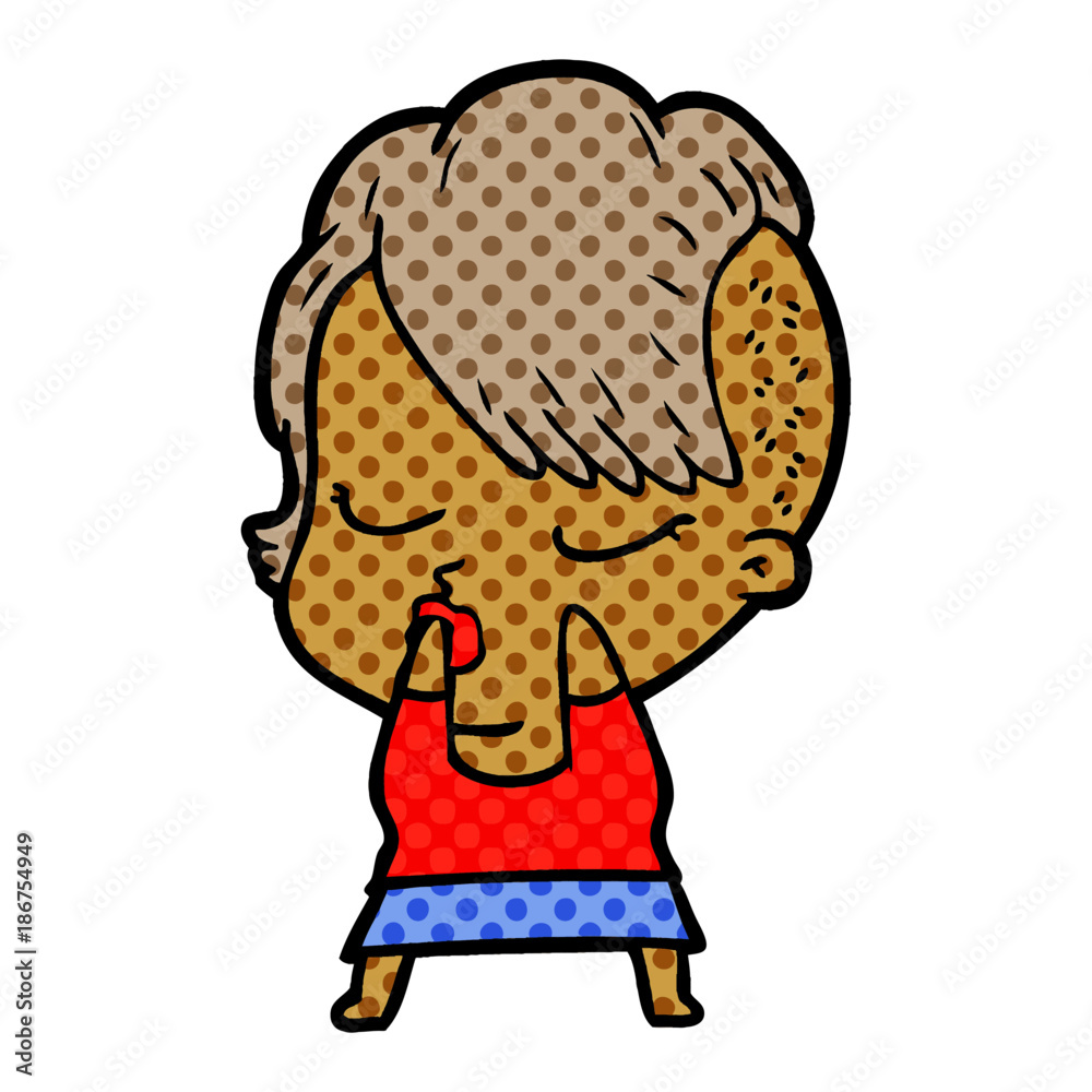 cartoon pretty hipster girl cartoon pretty hipster girl