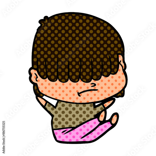 cartoon boy with untidy hair