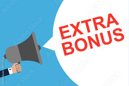 Hand Holding Megaphone With Speech Bubble EXTRA BONUS . Announcement. Vector illustration