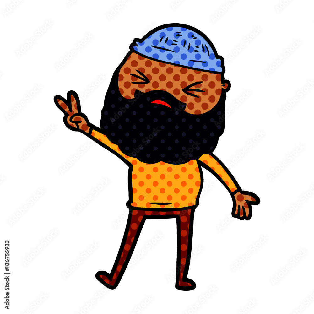 cartoon man with beard