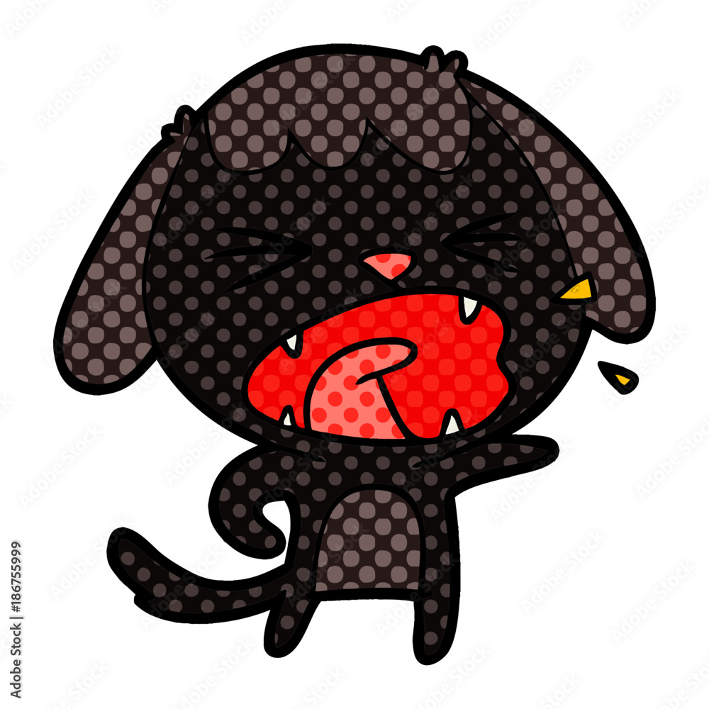 Fototapeta premium cute cartoon dog barking