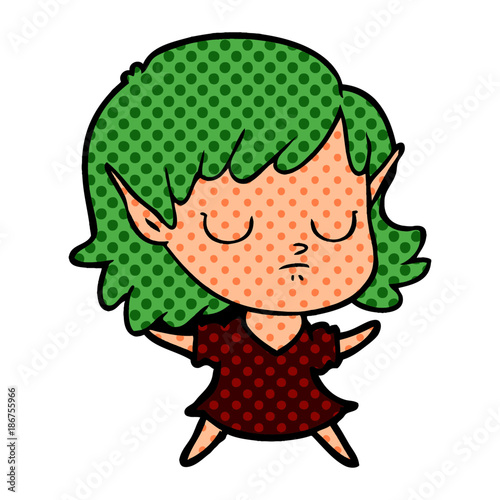 cartoon elf girl