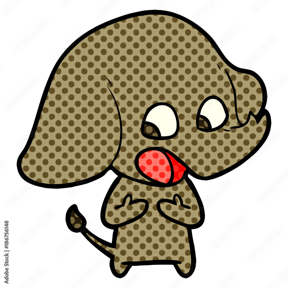 Obraz premium cute cartoon elephant