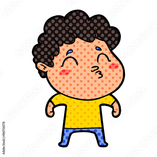cartoon man pouting